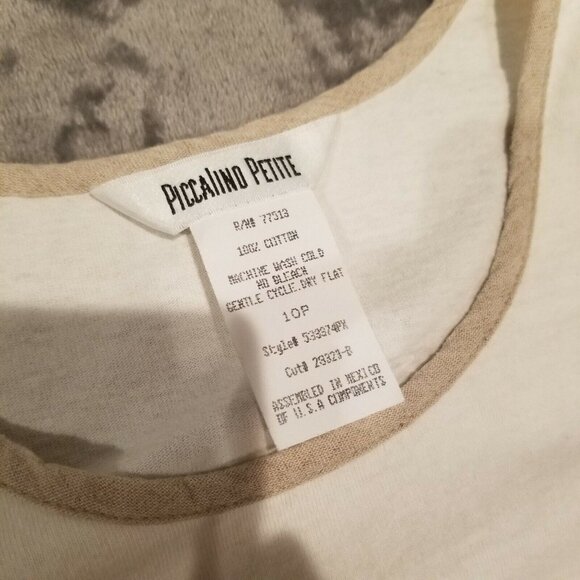 Piccalino Petite White Belted Maxi Dress Size 10P Appliqué Star Pockets Casual - Picture 5 of 7